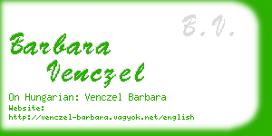 barbara venczel business card